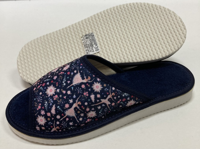 PANTOFLE DOMOWE WYCIĘTY PALEC PIANKA EVA HARD BALETNICA BJ000/01